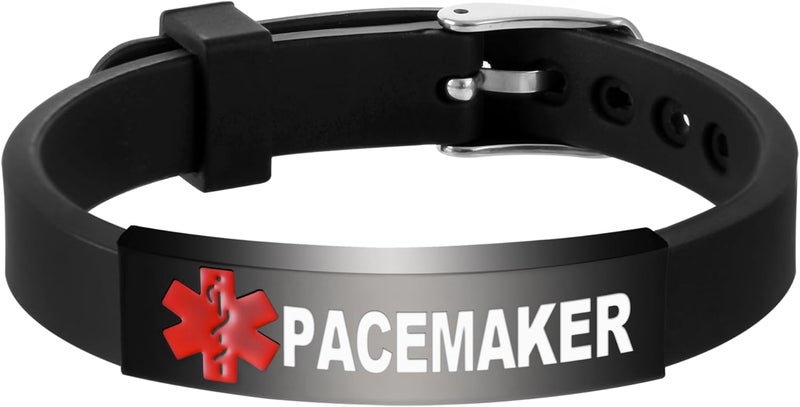 UNICGIFT Medical Alert Bracelet Dual-Sided Custom Engraved ID Identification Personalized Wristband for Women Adjustable Band Security Clasp - Image 1